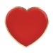 ASSIETTES COEUR ROUGE ET OR 19CM X 8, coeur  publicitaire