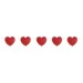 GUIRLANDE COEURS ROUGES ET OR 3M, coeur  publicitaire