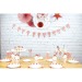 GUIRLANDE FANIONS FESTONNES ROUGE RAYE BLANC ET OR cadeau d’entreprise