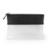 Trousse zippée transparente 225x160x20mm en PU, Trousse transparente publicitaire