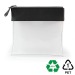 Trousse zippée transparente 185x180x20mm en rPET, trousse à maquillage publicitaire