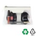 Trousse zippée transparente 185x120x60mm en rPET cadeau d’entreprise