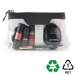 Trousse zippée transparente 185x120x60mm en rPET, trousse à maquillage publicitaire