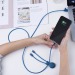 Mr Bio Long - Câble d'1M avec une double entrée type C/USB, câble de chargement publicitaire