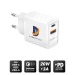 Chargeur Secteur USB et USB-C Ultra-Rapide 20W, chargeur mural publicitaire