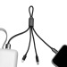Câble court 4 en 1 - 18cm à charge rapide 20W en matériaux recyclés - Noir cadeau d’entreprise