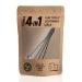 Câble court 4 en 1 - 18cm à charge rapide 20W en matériaux recyclés - Noir cadeau d’entreprise