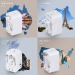 Adaptateur universel de voyage avec sorties USB-C et USB-A - Blanc, prise électrique universelle et adaptateur universel de voyage publicitaire