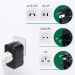 Adaptateur universel de voyage - Noir cadeau d’entreprise