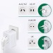 Adaptateur universel de voyage - Blanc cadeau d’entreprise