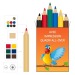 Set de 6 crayons de couleur EU, Crayon de couleur publicitaire