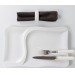 Assiette rectangulaire avec 2 compartiments cadeau d’entreprise