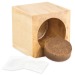 Pot cube boisde bureau en boite star-box - Bulbes de trèfle à 4 feuilles, trèfle à 4 feuilles publicitaire