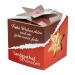 Pot cube bois Maxi de Noël en boite star-box - Epicéa, décoration et objet de Noël publicitaire