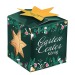Pot cube bois Maxi de Noël en boite star-box - Epicéa, décoration et objet de Noël publicitaire