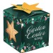 Pot cube bois Maxi de Noël en boite star-box - Epicéa, décoration et objet de Noël publicitaire