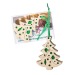 Pendentif en feutrine et en bois - Sapin de Noël en boîte cadeau d’entreprise