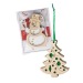 Pendentif en feutrine et en bois - Arbre de Noël dans un sac promotionnel cadeau d’entreprise