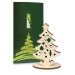 Carte de voeux Premium avec figurines feutrine et bois - Premium 4/0-c - sapin de Noël cadeau d’entreprise