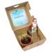 Coffret cadeau de Noël - Pots en terre et chocolat Père Noël cadeau d’entreprise