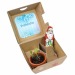 Coffret cadeau de Noël - Pots en terre et chocolat Père Noël cadeau d’entreprise