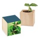 Pot cube bois Mini - Trèfle à 4 feuilles - sans gravure laser cadeau d’entreprise