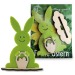 Carte avec figurine bois/feutrine - Lapin cadeau d’entreprise