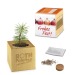 Pot cube bois Maxi de Noël - Epicéa - Epicéa, décoration et objet de Noël publicitaire
