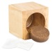Pot cube bois Mini - Design standard - Trèfle à 4 feuilles cadeau d’entreprise