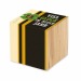 Pot cube bois Mini - Design standard - Trèfle à 4 feuilles cadeau d’entreprise