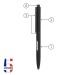 Stylo bille stylet twist noir, Stylo avec stylet pour écran tactile publicitaire