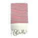 Fouta marinière recyclée nid d'abeille 200x100cm, Fouta publicitaire