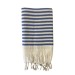 Fouta marinière recyclée nid d'abeille 200x100cm cadeau d’entreprise