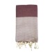 Fouta Nid d'abeille rayée recyclée 200x100cm , Fouta publicitaire