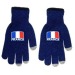 Paire de gants tactiles supporter France cadeau d’entreprise