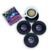 Pack de 4 sous-verres en vinyle 100% personnalisables, sous-verre et sous-bock publicitaire