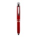 Stylo à bille en aluminium et métal avec lumière et touch screen, stylo lampe publicitaire