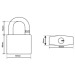 Cadenas en fonte de 60mm avec poignée à loquet, cadenas publicitaire