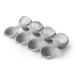 Bac à glaçons rond flexible en silicone 4 cubes Quttin, bac à glaçons publicitaire