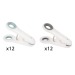 Pince linge x24 rubber ronde, blanc cadeau d’entreprise