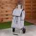 Chariot de courses avec sac, gris, 40 l, poussette à marché ou cabas à roulettes publicitaire