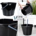 Seau en plastique noir 14L, Seau en plastique publicitaire
