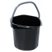 Seau en plastique noir 14L, Seau en plastique publicitaire