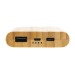Batterie de secours 5000mAh en bambou certifié FSC® 5V, Batterie de secours ou powerbank publicitaire