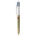 Bic® 4 colours wood style with lanyard, stylo marque Bic publicitaire
