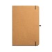 Bloc-notes A5 en cuir recyclé, Carnet à couverture rigide publicitaire