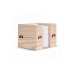 Bloc-notes cube sous coffre bois cadeau d’entreprise