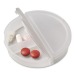 Boîte à pilules ronde 3 compartiments, pilulier publicitaire