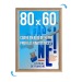 Cadre affichage Clic-clac mural 80x60cm bois/hêtre cadeau d’entreprise
