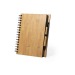Cahier et stylo en bambou, carnet avec stylo publicitaire